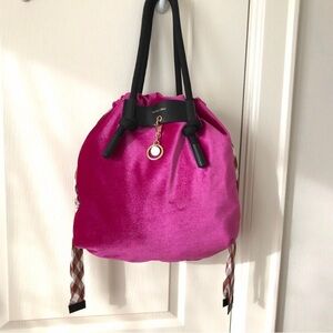 NWOT See By Chloe Pink Velvet Tie Closure Shoulder Bag (XL size)